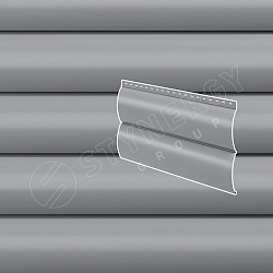 Сайдинг Stynergy Блок-хаус гофрированный RAL 7004 0.45