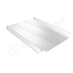 Фальцевая кровля Stynergy Smart Фальц Pro широкое ребро жесткости CORUNDUM50® RAL 9003 (сигнальный белый) 0.50