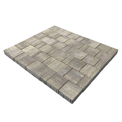 Плитка тротуарная Braer Старый Город Ландхаус Color Mix 7 Туман 80 мм
