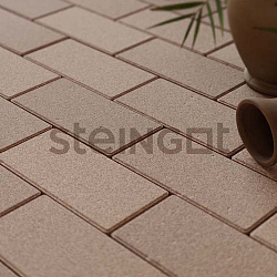 Тротуарная плитка Steingot Прямоугольник 200х100х60 Бежевый (верхний прокрас, минифаска)