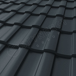 Металлочерепица STYNERGY Stella CORUNDUM50® матовый RAL 7016 (антрацитово-серый) 0.50