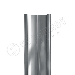Штакетник Stynergy полукруглый прямой порошковая окраска RAL 7004/7004 0.45