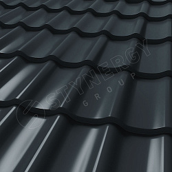 Металлочерепица STYNERGY СМ Классик CORUNDUM50® RAL 7016 (антрацитово-серый) 0.50