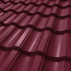 Металлочерепица STYNERGY Garda CORUNDUM50® RAL 3005 (винно-красный) 0.50