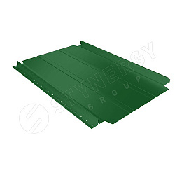 Фальцевая кровля Stynergy Smart Фальц Pro широкое ребро жесткости CORUNDUM50® RAL 6002 (лиственно-зелёный) 0.50