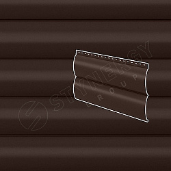 Сайдинг Stynergy Блок-хаус гофрированный GRAPHITE45® RAL 8017 0.45