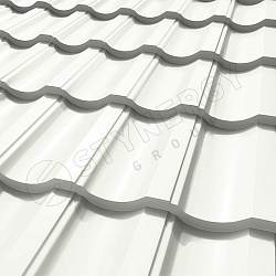 Металлочерепица STYNERGY Garda CORUNDUM50® RAL 9010 (белый) 0.50