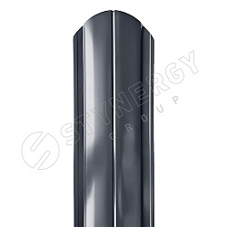 Штакетник Stynergy полукруглый фигурный порошковая окраска RAL 7024/7024 0.40