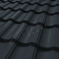 Металлочерепица STYNERGY Garda CORUNDUM50® матовый RAL 7016 (антрацитово-серый) 0.50