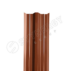 Штакетник Stynergy М-образный прямой порошковая окраска RAL 8004/8004 0.45