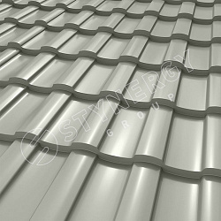 Металлочерепица STYNERGY Stella CORUNDUM50® RAL 9002 (светло-серый) 0.50