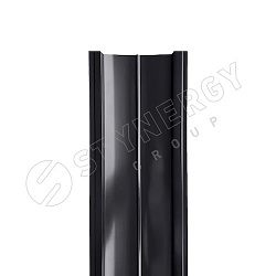 Штакетник Stynergy полукруглый прямой порошковая окраска RAL 9005/9005 0.40