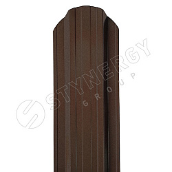 Штакетник Stynergy П-образный фигурный порошковая окраска матовая RAL 8017/8017 0.40