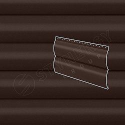 Сайдинг Stynergy Блок-хаус гофрированный Rooftop Бархат® RAL 8017 0.50