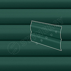Сайдинг Stynergy Блок-хаус гофрированный Rooftop Бархат® RAL 6005 0.50