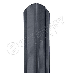Штакетник Stynergy полукруглый фигурный порошковая окраска матовая RAL 7024/7024 0.45