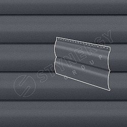 Сайдинг Stynergy Блок-хаус гофрированный Rooftop Бархат® RAL 7024 0.50