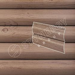 Сайдинг Stynergy Блок-хаус гофрированный PRINT Орех миланский 3D (W3) 0.45