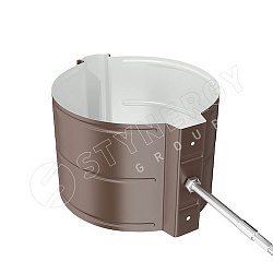 Держатель трубы Stynergy D150 (саморез 10х160мм) RAL 8017