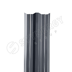 Штакетник Stynergy М-образный прямой порошковая окраска RAL 7024/7024 0.45