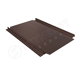 Фальцевая кровля Stynergy Smart Фальц Pro гофрированный CORUNDUM50® RAL 8017 (шоколадно-коричневый) 0.50