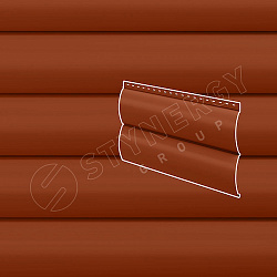 Сайдинг Stynergy Блок-хаус гофрированный RAL 8004 0.45
