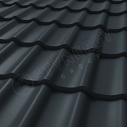 Металлочерепица STYNERGY СМ Классик CORUNDUM50® матовый RAL 7016 (антрацитово-серый) 0.50