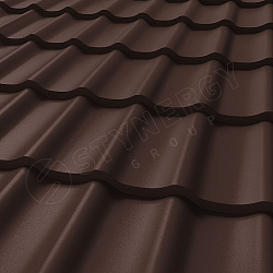 Металлочерепица STYNERGY СМ Классик PURRUS® матовый RAL 8017 (шоколадно-коричневый) 0.50
