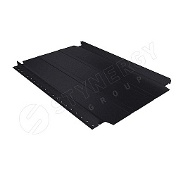 Фальцевая кровля Stynergy Smart Фальц Pro широкое ребро жесткости GRAPHITE45® RAL 9005 (глубокий черный) 0.45