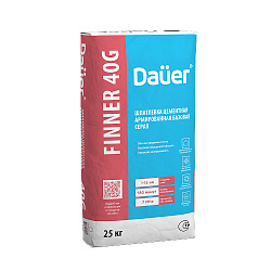 Dauer FINNER® 40G Шпатлевка цементная армированная базовая серая, зимняя версия