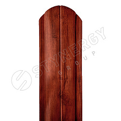 Штакетник Stynergy полукруглый фигурный SteelArt® Дуб античный 3D 0.45