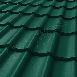 Металлочерепица STYNERGY СМ Классик CORUNDUM50® матовый RAL 6005 (зелёный мох) 0.50