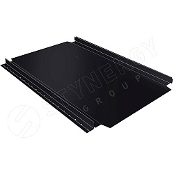 Фальцевая кровля Stynergy Smart Фальц Pro узкое ребро жесткости GRAPHITE45® RAL 9005 (глубокий черный) 0.45
