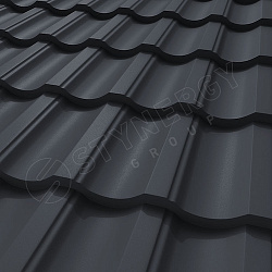 Металлочерепица STYNERGY Garda Rooftop Кашемир Лайт® матовый RAL 7024 0.50