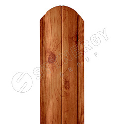 Штакетник Stynergy полукруглый фигурный SteelArt® Золотой орех 3D 0.45