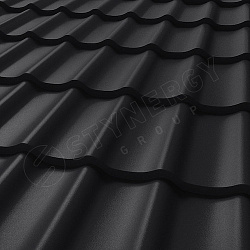 Металлочерепица STYNERGY СМ Классик CORUNDUM50® матовый RAL 9005 (глубокий черный) 0.50