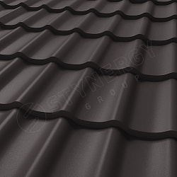 Металлочерепица STYNERGY СМ Классик Rooftop Бархат® RR32 (серо-коричневый) 0.50
