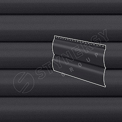 Сайдинг Stynergy Блок-хаус гофрированный Rooftop Бархат® RAL 9005 0.50