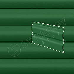 Сайдинг Stynergy Блок-хаус гофрированный RAL 6002 0.45