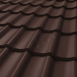 Металлочерепица STYNERGY СМ Классик CORUNDUM50® матовый RAL 8017 (шоколадно-коричневый) 0.50