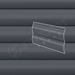 Сайдинг Stynergy Блок-хаус гофрированный RAL 7024 0.45