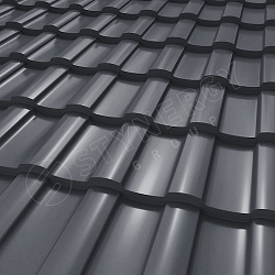 Металлочерепица STYNERGY Stella CORUNDUM50® RAL 7024 (графитовый серый) 0.50