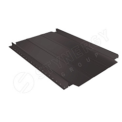 Фальцевая кровля Stynergy Smart Фальц Pro широкое ребро жесткости CORUNDUM50® RR32 (серо-коричневый) 0.50