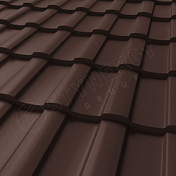 Металлочерепица STYNERGY Stella Rooftop Кашемир Лайт® матовый RAL 8017 0.50