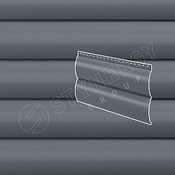 Сайдинг Stynergy Блок-хаус гофрированный GRAPHITE45® RAL 7011 0.45