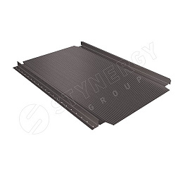 Фальцевая кровля Stynergy Smart Фальц Pro гофрированный CORUNDUM50® матовый RR32 (серо-коричневый) 0.50